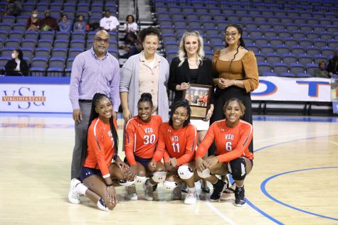 Photo Gallery: Womens volleyball defeats Bowie State on senior night 3-1