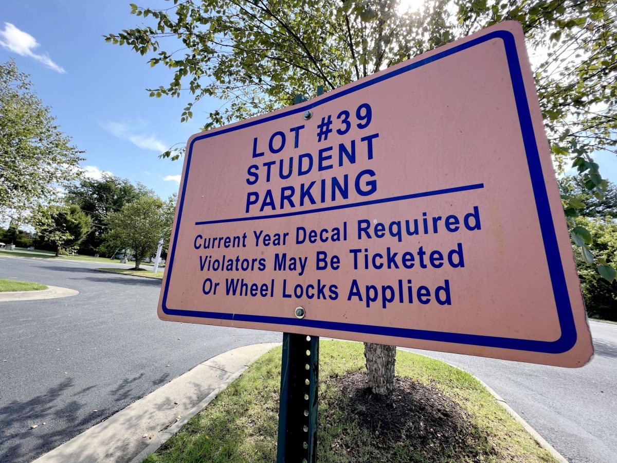 Lot #39 is located near the Multi-Purpose Center and is available for students who acquire the free parking decal for 2023-2024. Students who are interested in parking closer to campus will pay an $85 fee for their decal. Photo by Virginia Statesman staff.